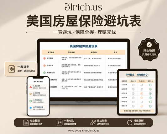 《美国房屋保险避坑表》